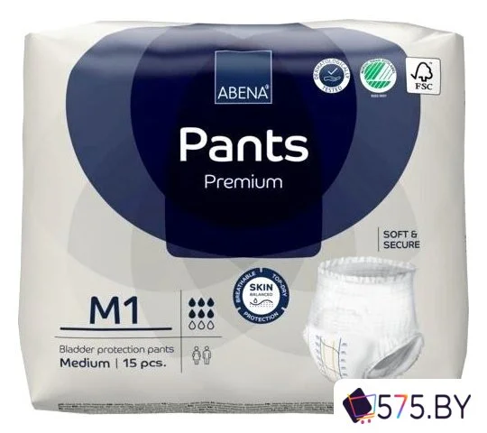 Трусы-подгузники для взрослых Abena Pants M1 Premium (15 шт) в магазине 575.by