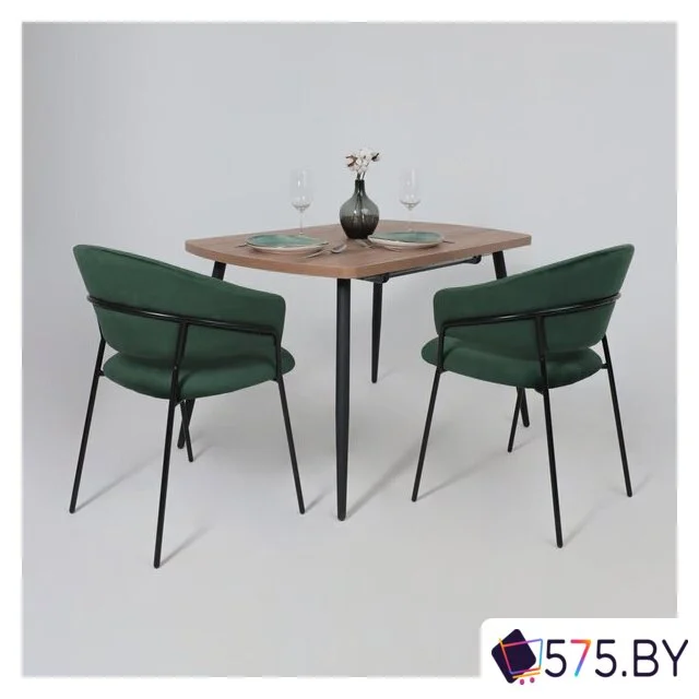 Стул с подлокотниками Алвест AV 433 (изумрудный бархат H-30/черный) в магазине 575.by