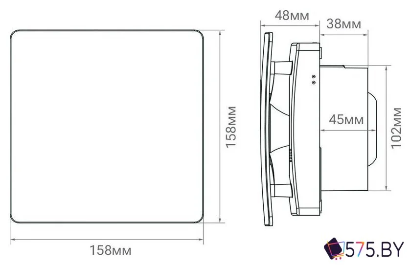 Осевой вентилятор Sparkvent MZ-100 HW MZ04D-W в магазине 575.by