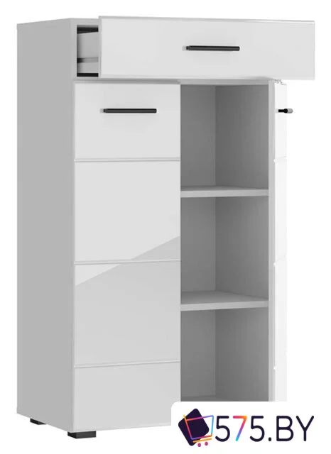 Комод НК-Мебель Gloss КМВ-60 73374543 (белый-черный) в магазине 575.by