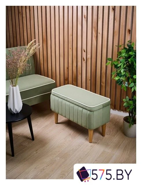 Банкетка MONOFIX Амма с ящиком (оливковый №30) в магазине 575.by