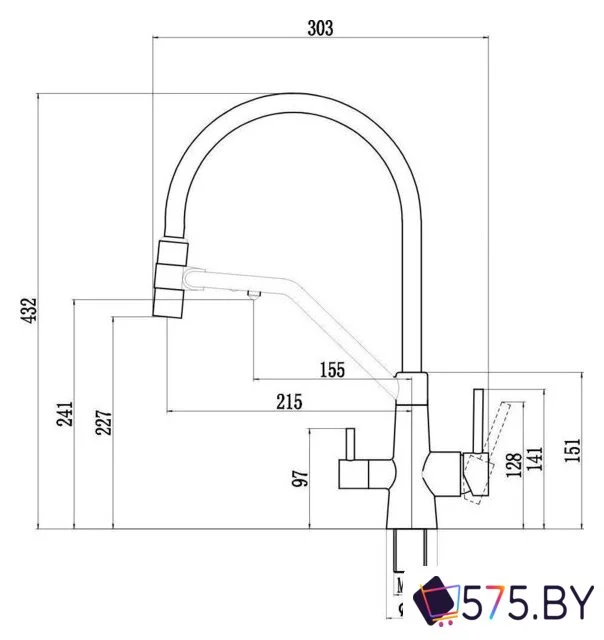 Смеситель Savol FS1462H-01 в магазине 575.by