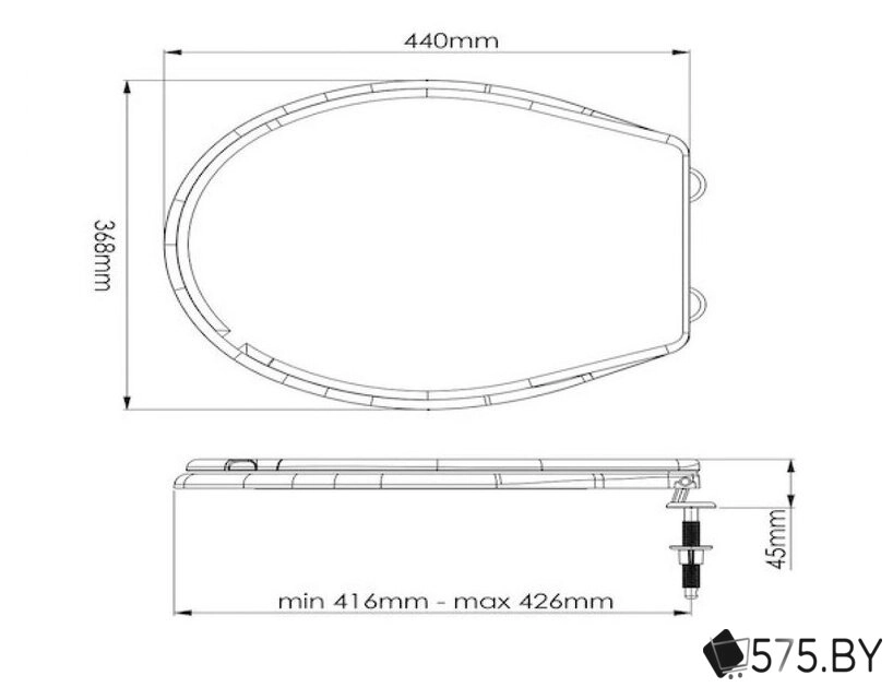 Сиденье для унитаза AV Engineering AVE129717 в магазине 575.by