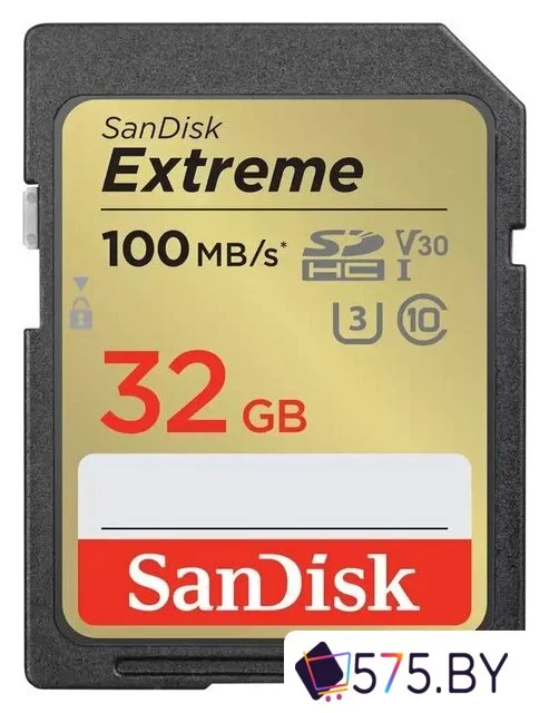 Карта памяти SanDisk Extreme SDHC SDSDXVT-032G-GNCIN 32GB в магазине 575.by