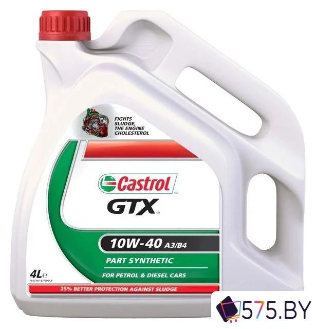 Моторное масло Castrol GTX 10W-40 A3/B4 4л в магазине 575.by