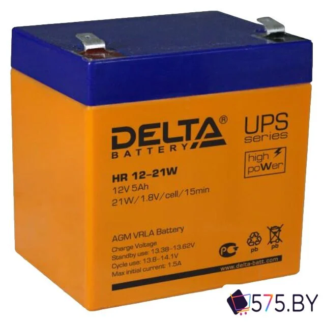 Аккумулятор для ИБП Delta HR 12-21W (12В/5 А·ч) в магазине 575.by