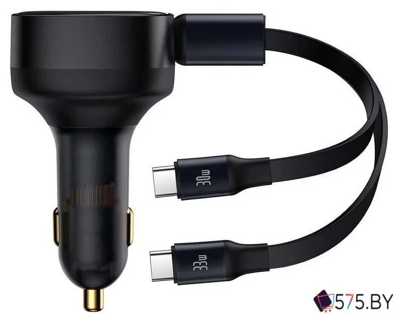 Автомобильное зарядное Baseus Enjoyment Pro 2-in-1 Car Charger C+L 60W C00057802111-02 в магазине 575.by