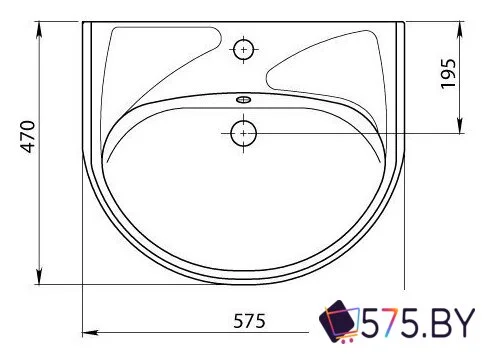 Умывальник Santeri Вест 47x57.5 [1.3111.8.S00.11B.0] в магазине 575.by