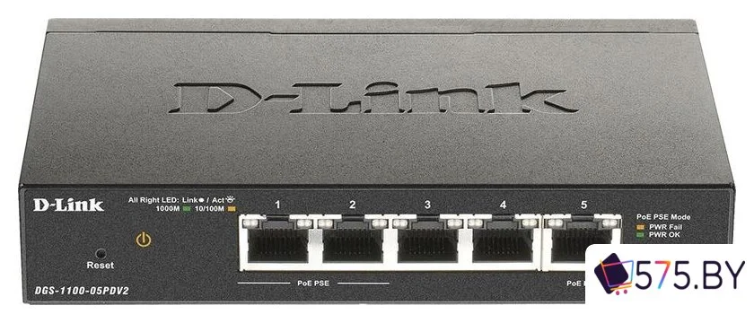 Управляемый коммутатор 2-го уровня D-Link DGS-1100-05PDV2/A1A в магазине 575.by
