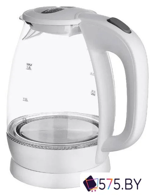 Электрический чайник Brevio Glass Kettle BV8008 (белый) в магазине 575.by