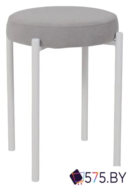 Табурет AksHome BOB (b20 Silver Lux\белый) в магазине 575.by