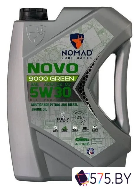 Моторное масло Nomad Novo 9000 Green 5W-30 ACEA C2/C3 4л в магазине 575.by