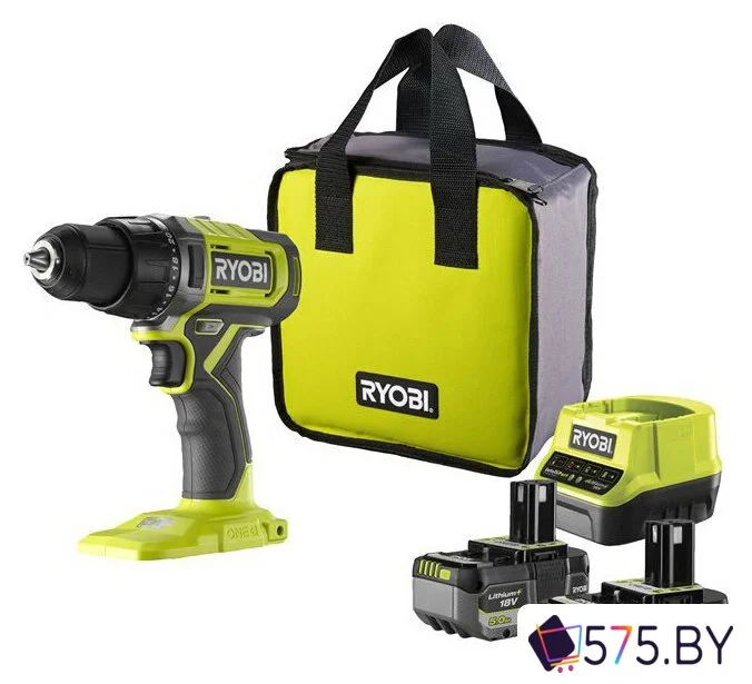 Дрель-шуруповерт Ryobi RDD18-2C52S 5133005522 (с 2-мя АКБ 2 Ач+5 Ач, сумка) в магазине 575.by