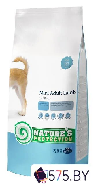 Сухой корм для собак Nature's Protection Mini Adult Lamb 7.5 кг в магазине 575.by