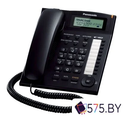 Проводной телефон Panasonic KX-TS2388RUB (черный) в магазине 575.by