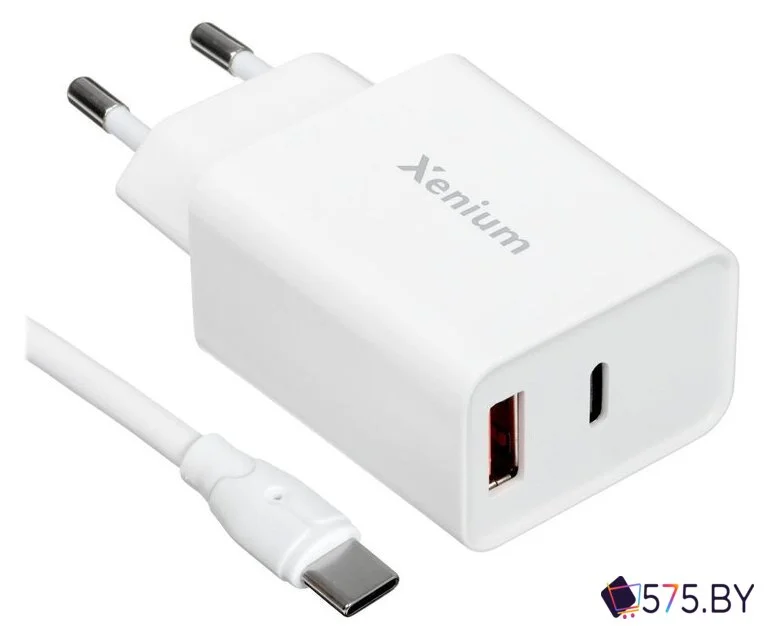 Сетевое зарядное Xenium X332 (белый) в магазине 575.by