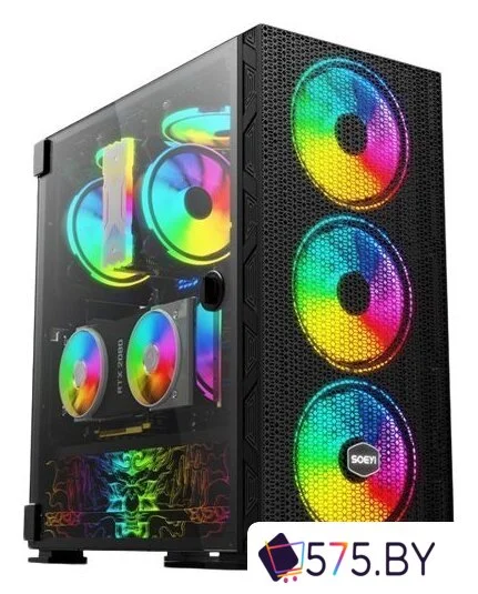 Корпус Soeyi AX8-B20 Tempered Glass в магазине 575.by