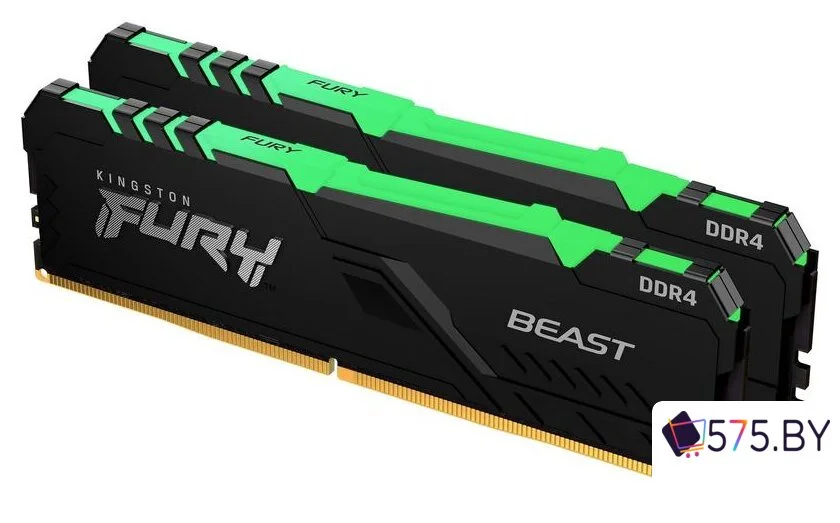 Оперативная память Kingston FURY Beast RGB 2x16ГБ DDR4 3600МГц KF436C18BB2AK2/32 в магазине 575.by