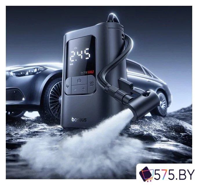 Автомобильный компрессор Baseus GoTrip VA1 Super Mini Wired Inflator 22-Cylinder Cosmic Black C0119701 в магазине 575.by