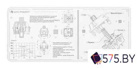 Коврик для стола Дарк Проджект MD3a Aquamarine White в магазине 575.by