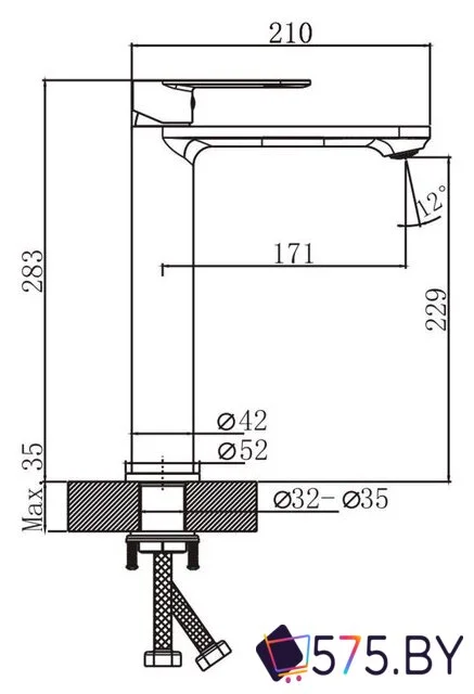 Умывальник Lauter 21540 + Moon 21СK81691C в магазине 575.by
