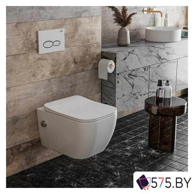 Унитаз подвесной Roxen Cube Bidet 530135-01X Rimless Soft Close с функцией биде в магазине 575.by