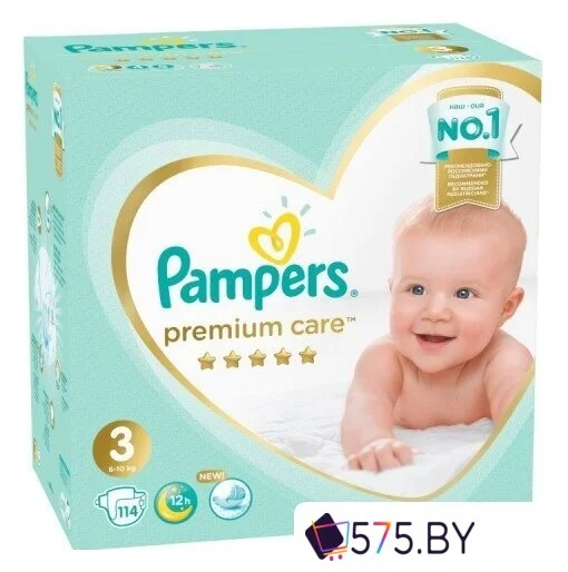 Подгузники Pampers Premium Care 3 (114 шт) в магазине 575.by