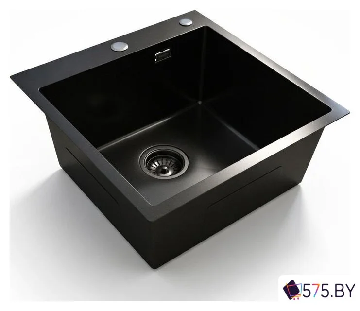 Кухонная мойка Blantek LS-5050STB Stone texture black в магазине 575.by