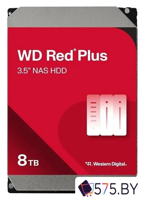 Жесткий диск WD Red Plus 8TB WD80EFPX в магазине 575.by