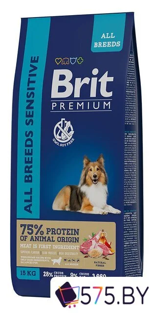 Сухой корм для собак Brit Premium Dog Sensitive ягненок и индейка 15 кг в магазине 575.by