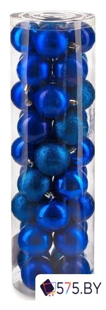 Елочная игрушка Ausini VT25-04002-4 (синий, 36 шт) в магазине 575.by