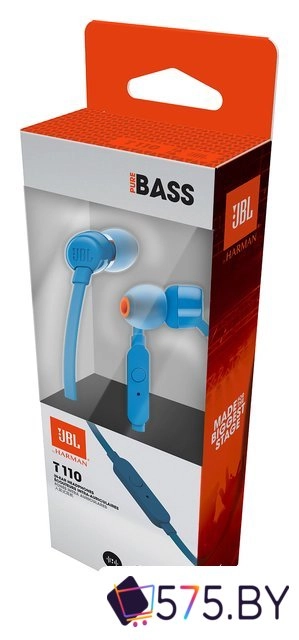 Наушники JBL Tune 110 (синий) в магазине 575.by