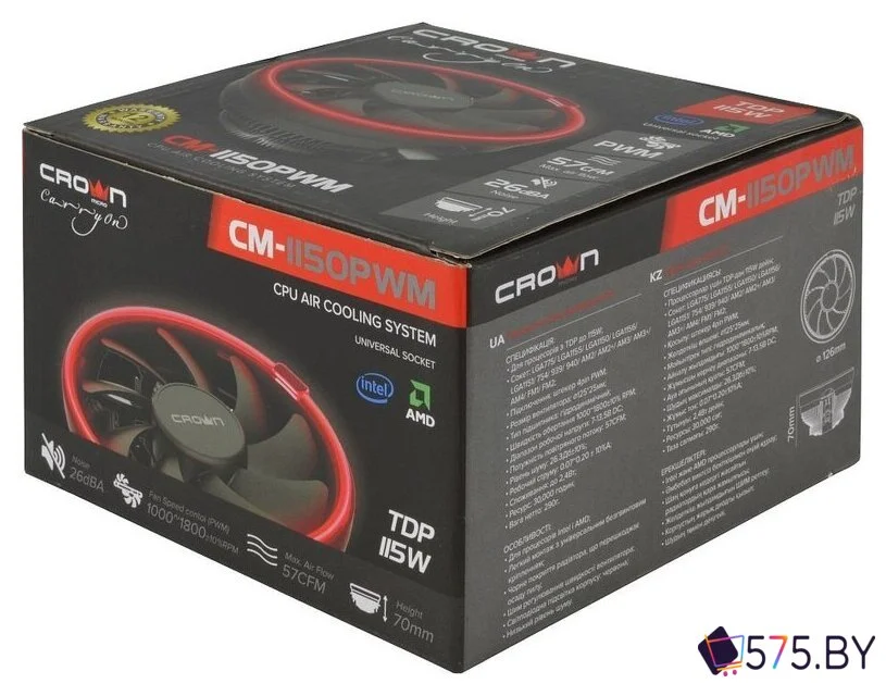 Кулер для процессора CrownMicro CM-1150PWM в магазине 575.by