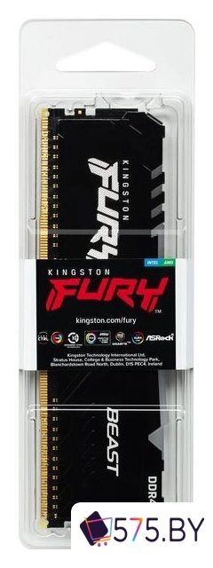 Оперативная память Kingston FURY Beast RGB 16ГБ DDR4 3200 МГц KF432C16BB12A/16 в магазине 575.by
