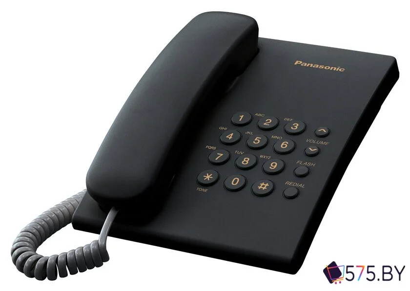 Проводной телефон Panasonic KX-TS2350RUB (черный) в магазине 575.by