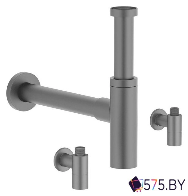 Вентиль Wellsee Drainage System 182147001, угловой (2 шт, матовый черный) в магазине 575.by
