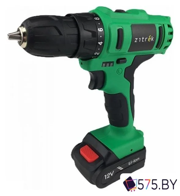 Дрель-шуруповерт Zitrek Greenpower 12-Li 063-4074 (с 2-мя АКБ, кейс) в магазине 575.by