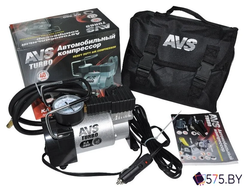 Автомобильный компрессор AVS Turbo KA 580 в магазине 575.by