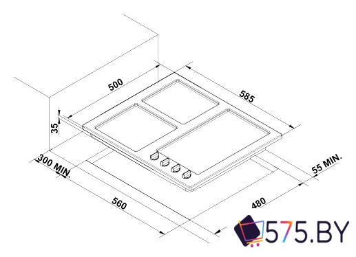 Варочная панель Korting HG630CTSB в магазине 575.by