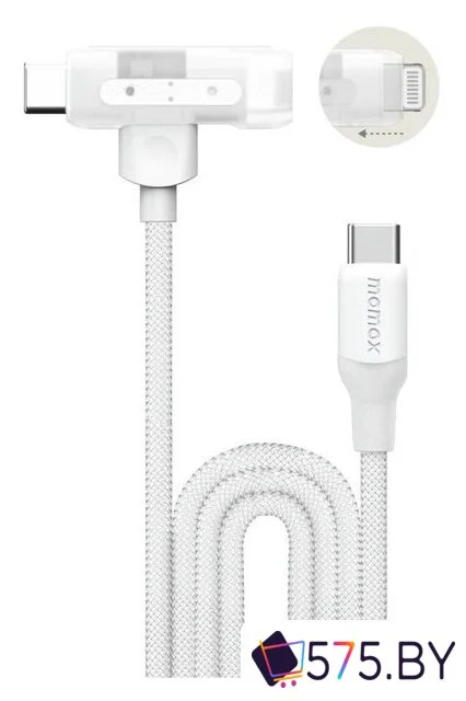 Кабель Momax DL56W 1-Link Flow Duo USB Type-C - Lightning/USB Type-C (1.5 м, белый) в магазине 575.by