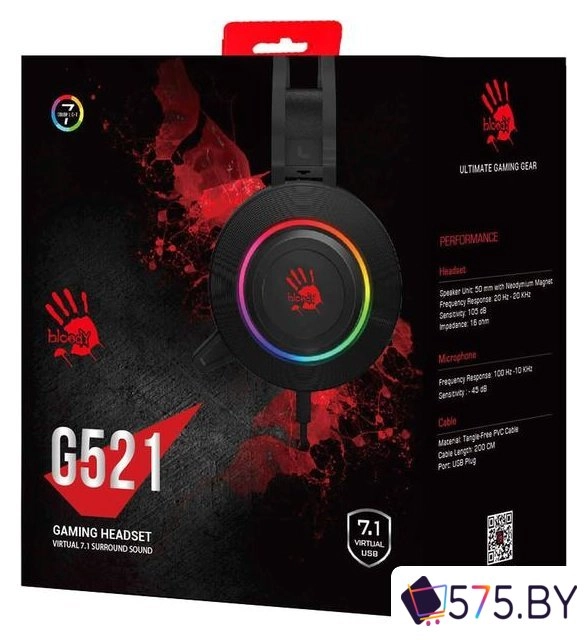 Наушники A4Tech Bloody G521 (черный) в магазине 575.by