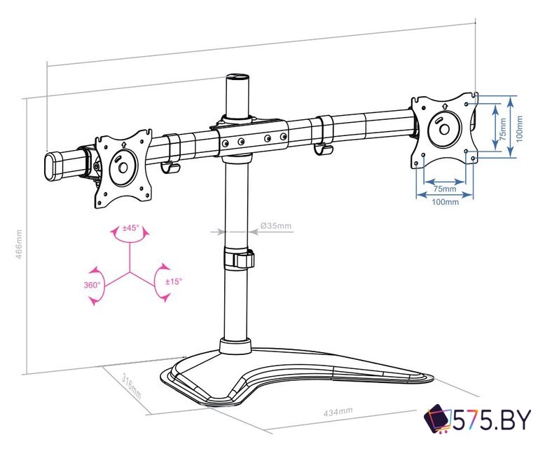 Подставка для монитора Arm Media LCD-T52 в магазине 575.by