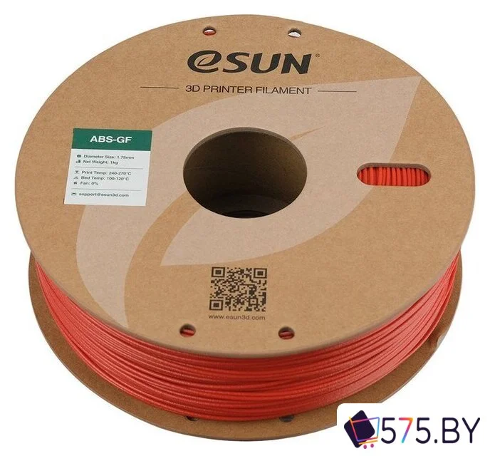 Пластик eSUN ABS-GF ABS-GF175R1TZ1 (1.75мм, 1кг, красный) в магазине 575.by