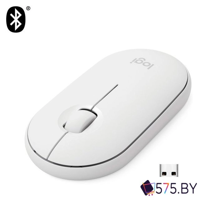 Мышь Logitech M350 Pebble (белый) в магазине 575.by