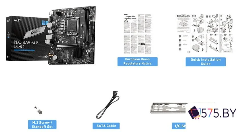 Материнская плата MSI Pro B760M-E DDR4 в магазине 575.by