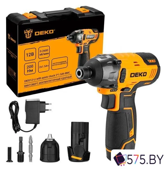 Винтоверт Deko DKIS12-Li Set 063-4390 (с 2-мя АКБ, кейс) в магазине 575.by