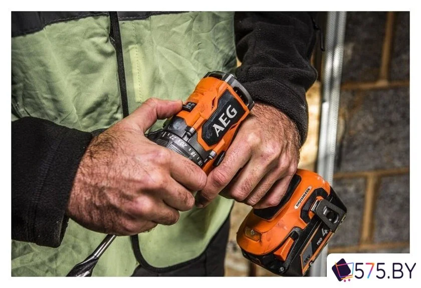 Дрель-шуруповерт AEG Powertools BS18SBL2-202C 4935480056 (с 2-мя АКБ, кейс) в магазине 575.by