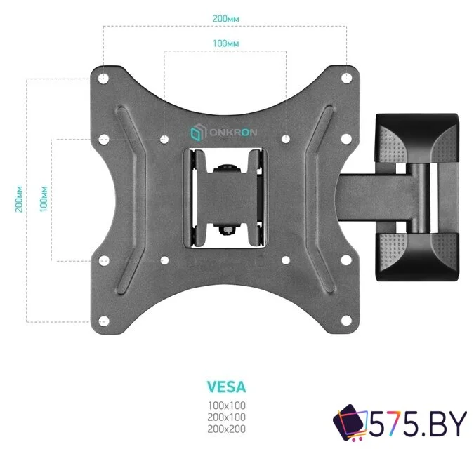 Кронштейн для телевизора Onkron M2S (черный) в магазине 575.by