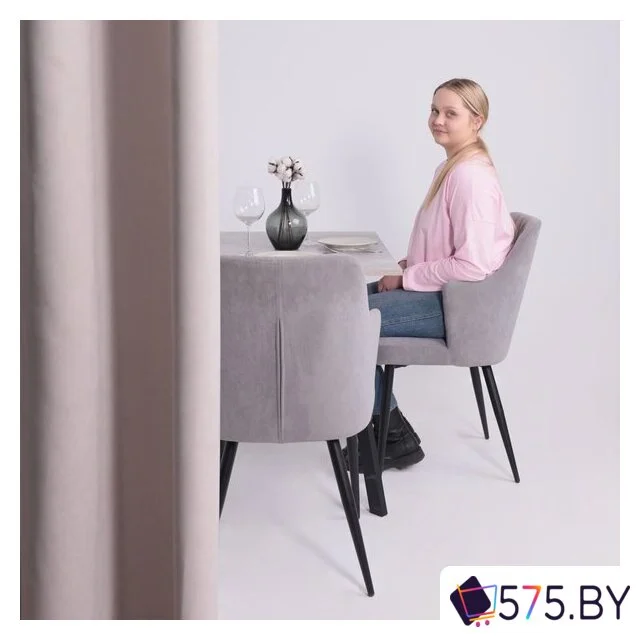 Кухонный стол ЭлиГард Solo 102x67 (бетон/черный) в магазине 575.by