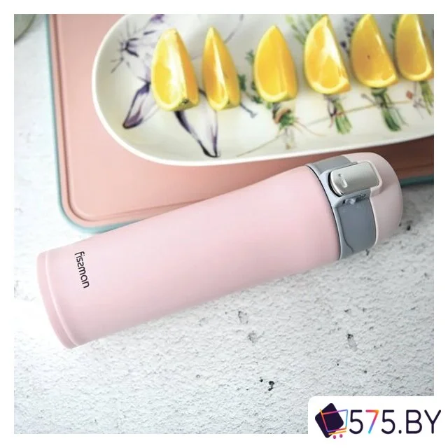 Термокружка Fissman 9879 450мл (розовый) в магазине 575.by